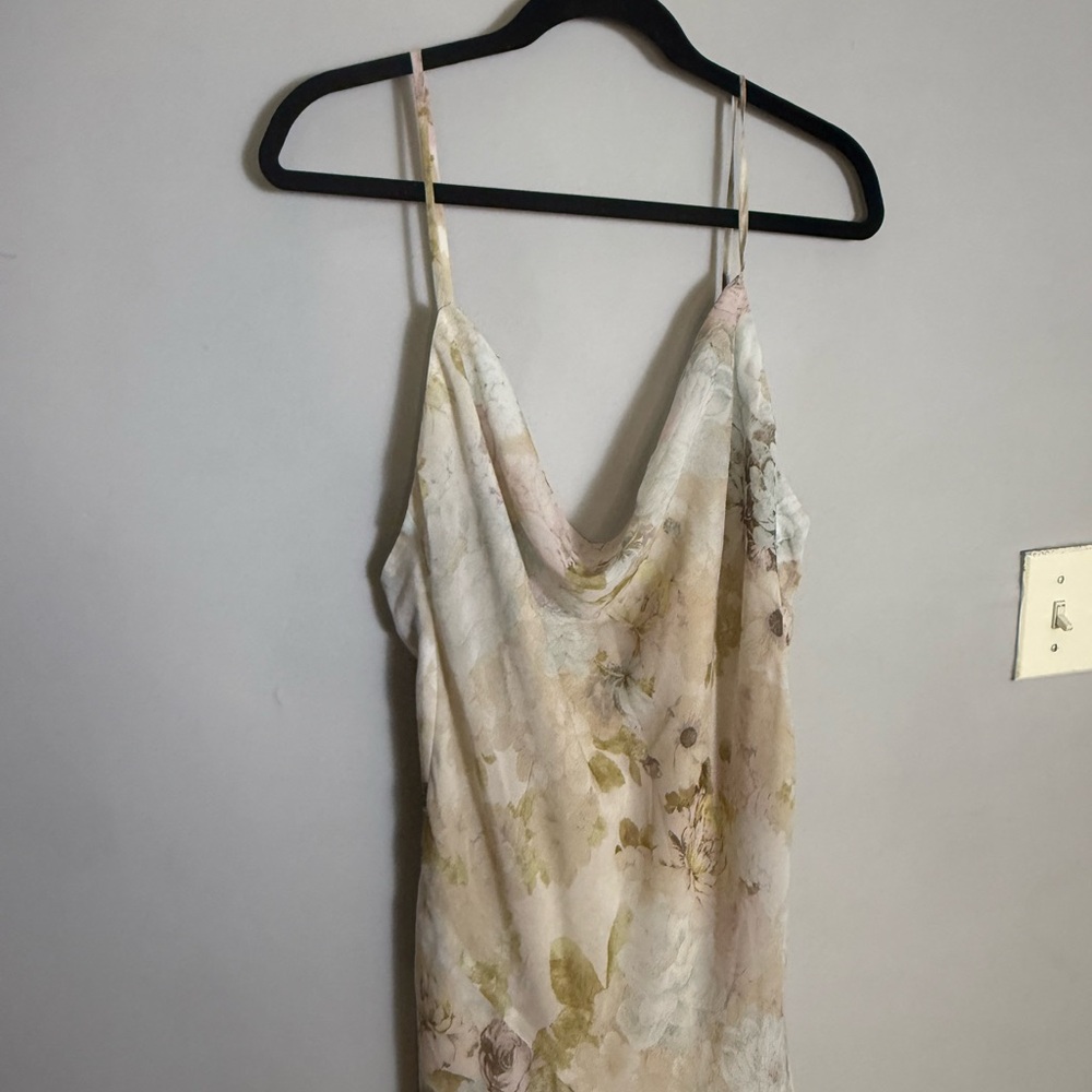 WAYF soft color light-weight flower printed dress size L - Picture 2 of 11